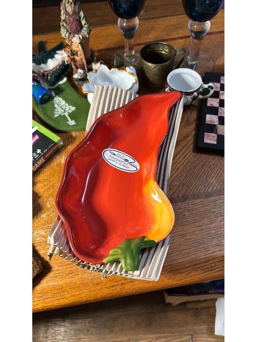 Clay Art Chili Pepper Trays 4pc
